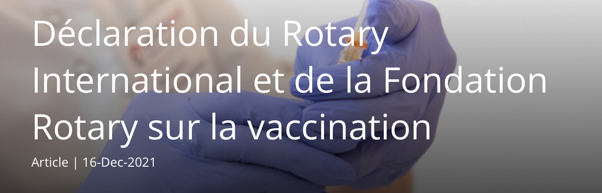 Déclaration du Rotary International